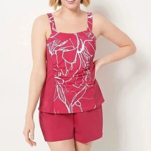 Denim & Co. Beach Tankini Short Set